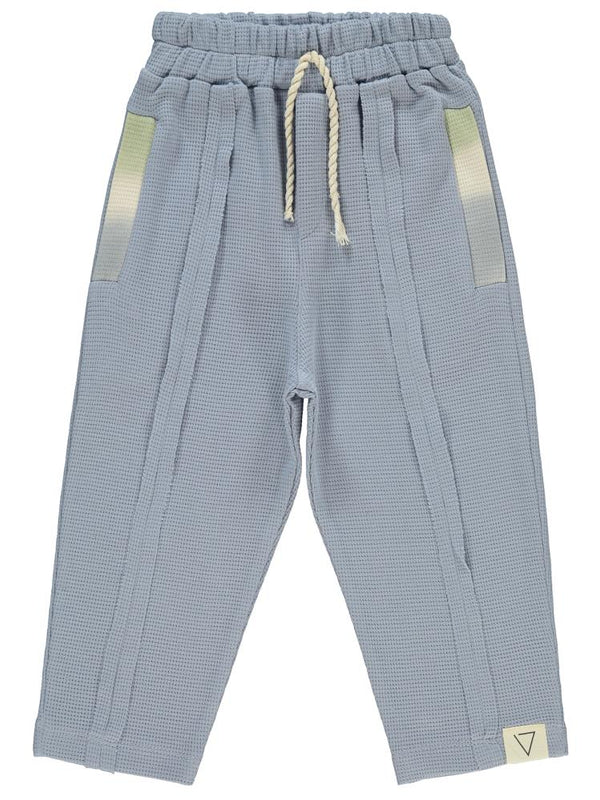 Civil Boys Paçası 1996 Armalı Cep Kapakları Çizgili Desenli 2-5 Yaş Eşofman Altı - Mavi