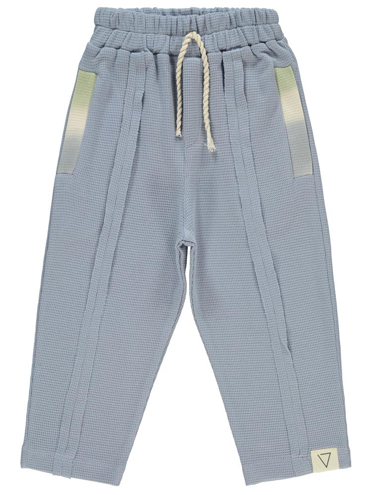 Civil Boys Paçası 1996 Armalı Cep Kapakları Çizgili Desenli 2-5 Yaş Eşofman Altı - Mavi