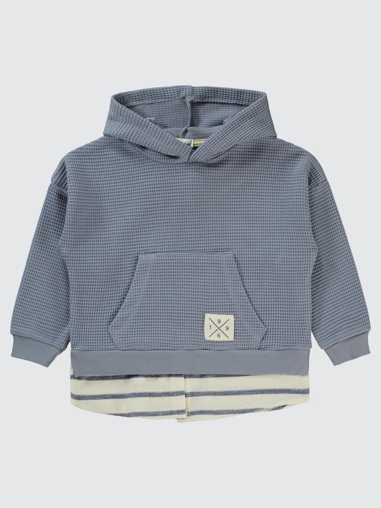 Civil Boys Kapşonlu Cepli 1996 Armalı 2-5 Yaş Sweatshirt - Mavi
