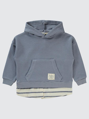Civil Boys Kapşonlu Cepli 1996 Armalı 2-5 Yaş Sweatshirt - Mavi