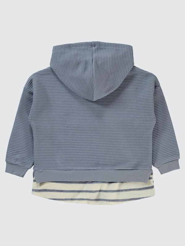 Civil Boys Kapşonlu Cepli 1996 Armalı 2-5 Yaş Sweatshirt - Mavi