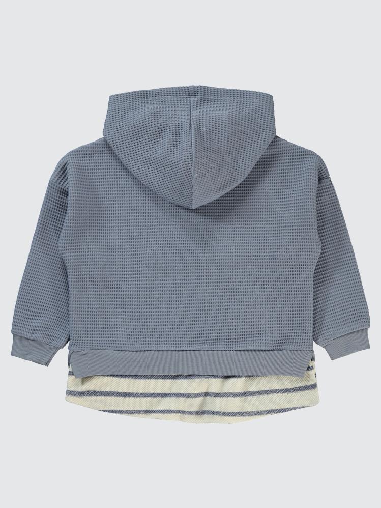 Civil Boys Kapşonlu Cepli 1996 Armalı 2-5 Yaş Sweatshirt - Mavi