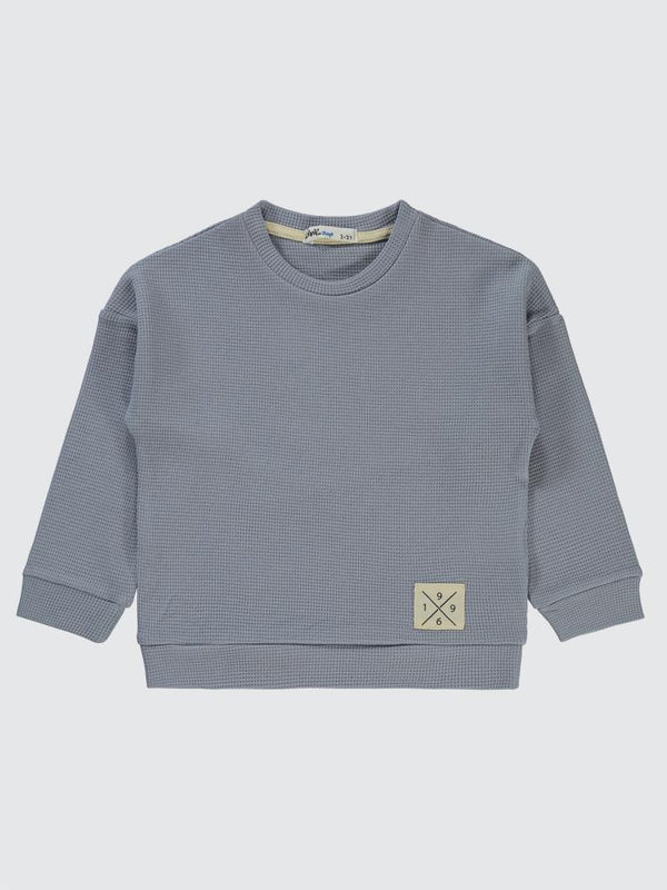 Civil Boys Beli Üçgen Armalı 2-5 Yaş Sweatshirt - Mavi