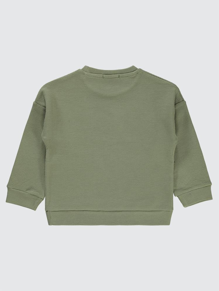 Civil Boys Beli Üçgen Armalı 2-5 Yaş Sweatshirt - Haki
