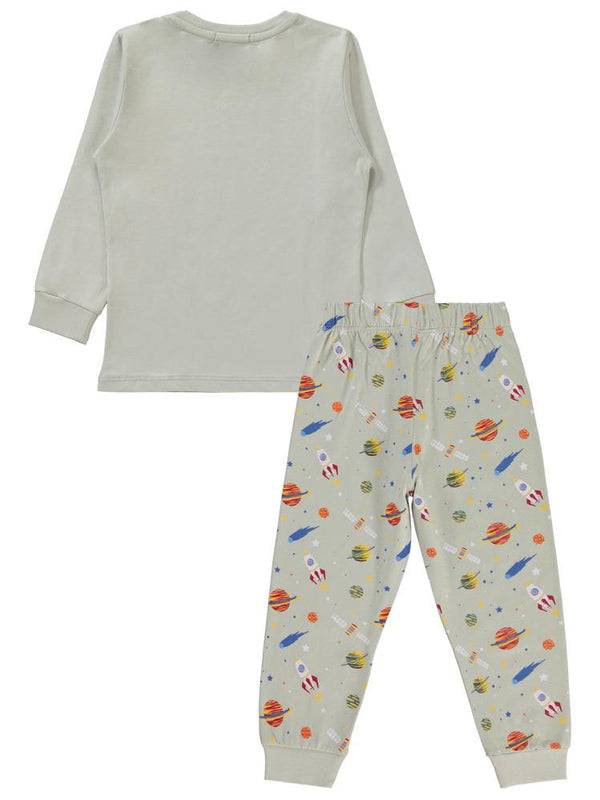 Civil Boys Roket Baskılı 2-5 Yaş Pijama Takımı - Gri