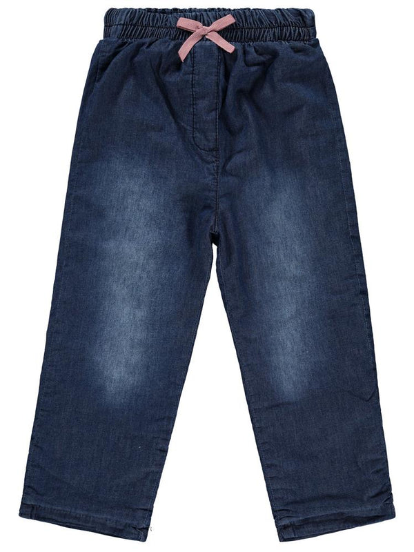 Civil Girls Velsoftlu Düz 2-5 Yaş Pantolon - Mavi