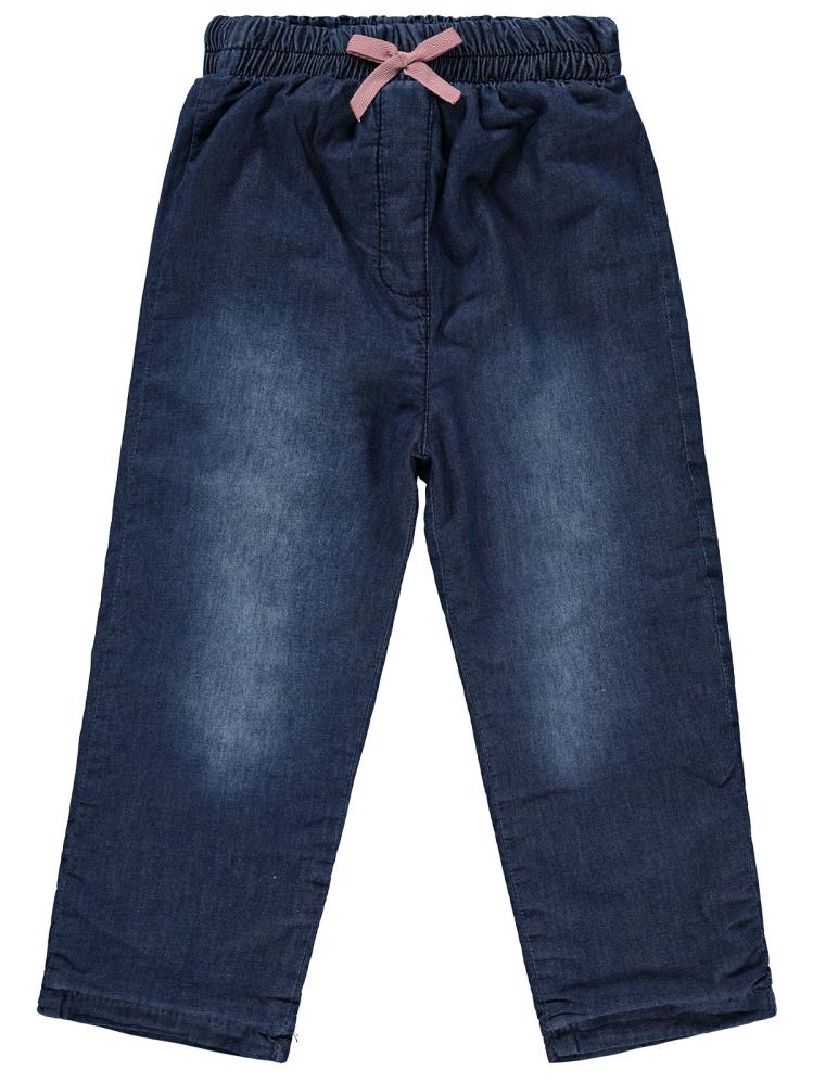 Civil Girls Velsoftlu Düz 2-5 Yaş Pantolon - Mavi