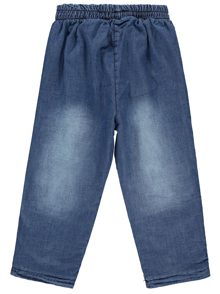 Civil Girls Velsoftlu Düz 2-5 Yaş Pantolon - Mavi