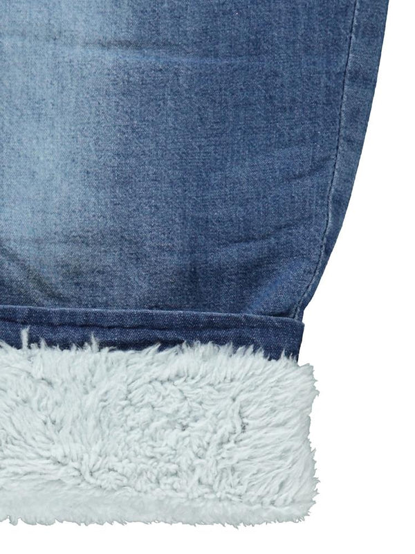 Civil Girls Velsoftlu Düz 2-5 Yaş Pantolon - Mavi