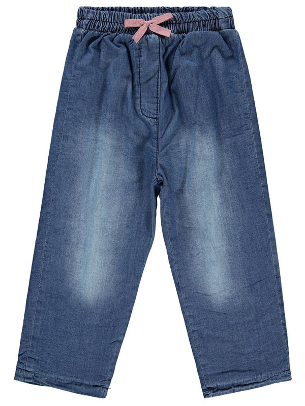 Civil Girls Velsoftlu Düz 2-5 Yaş Pantolon - Mavi