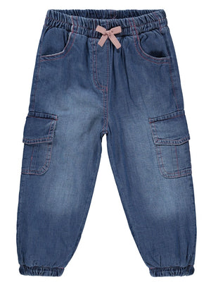 Civil Girls Jogger Velsoftlu 2-5 Yaş Pantolon - Mavi
