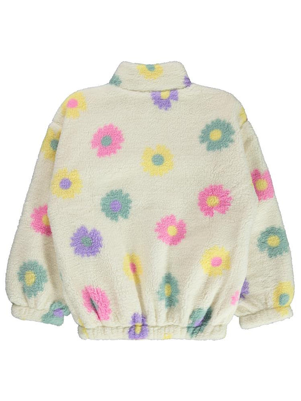 Civil Girls Papatya Desenli 10-13 Yaş Hırka - Ekru