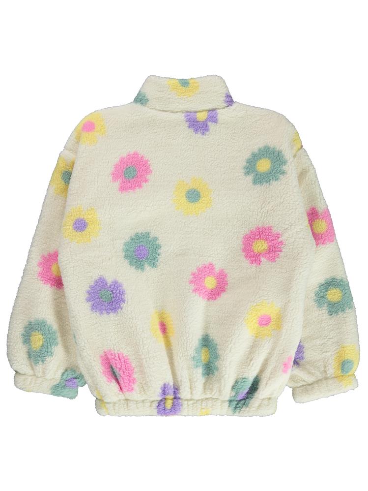 Civil Girls Papatya Desenli 10-13 Yaş Hırka - Ekru