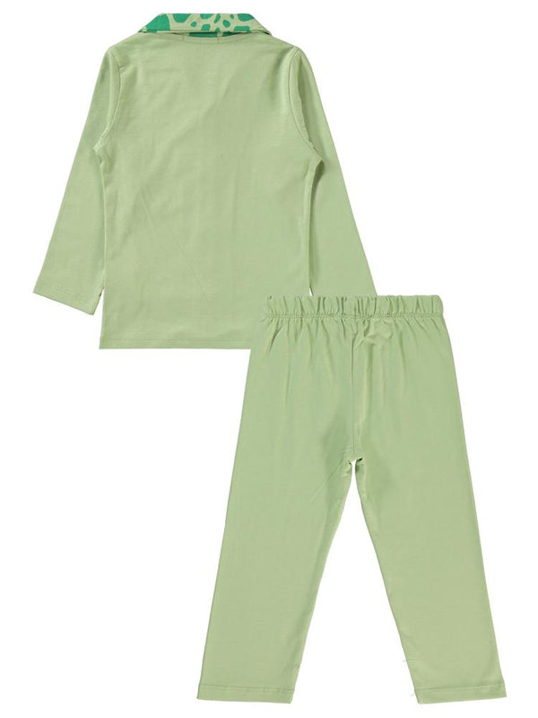 Civil Boys Dinozor Desen Cepli 2-5 Yaş Pijama Takımı - Haki