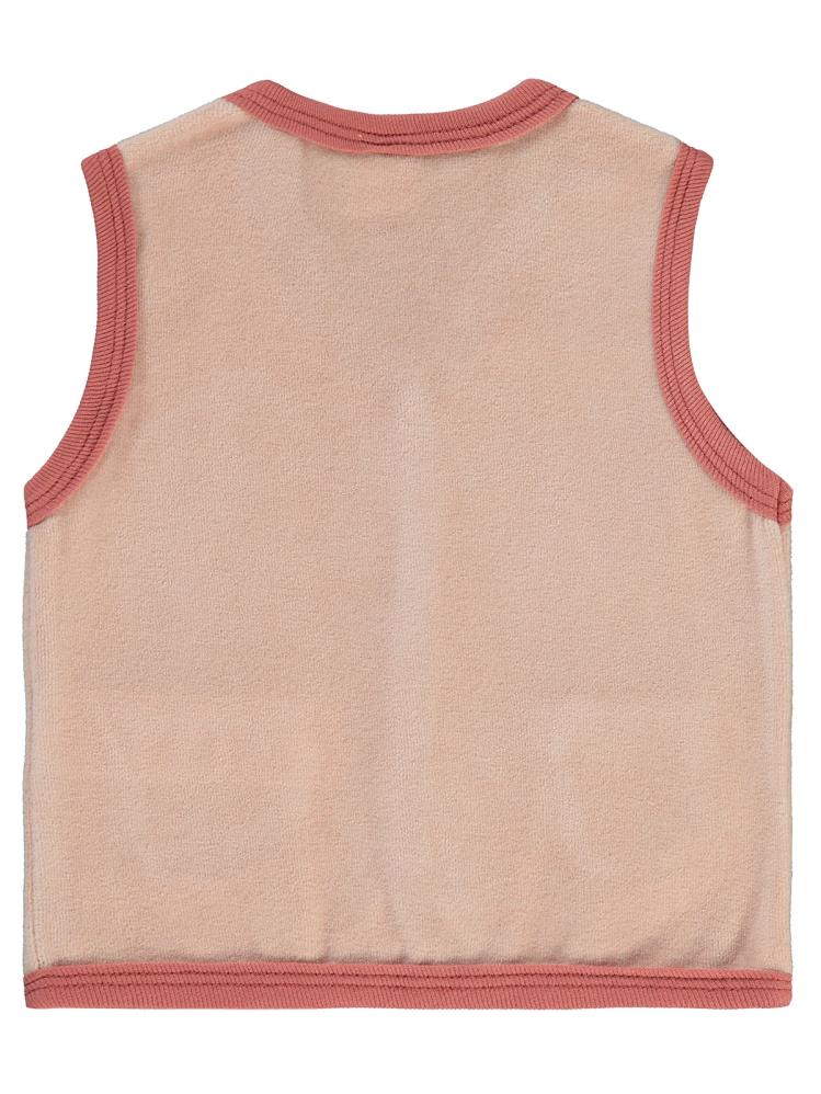 Civil Baby Bulut Baskılı Cepli 6-18 Ay Yelek - Pudra