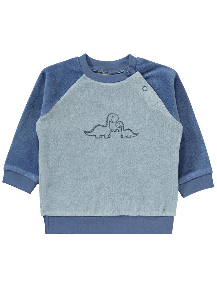 Civil Baby Dinozor Baskılı 6-18 Ay Sweatshirt - Mavi