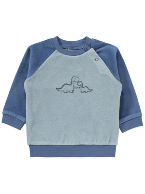 Civil Baby Dinozor Baskılı 6-18 Ay Sweatshirt - Mavi