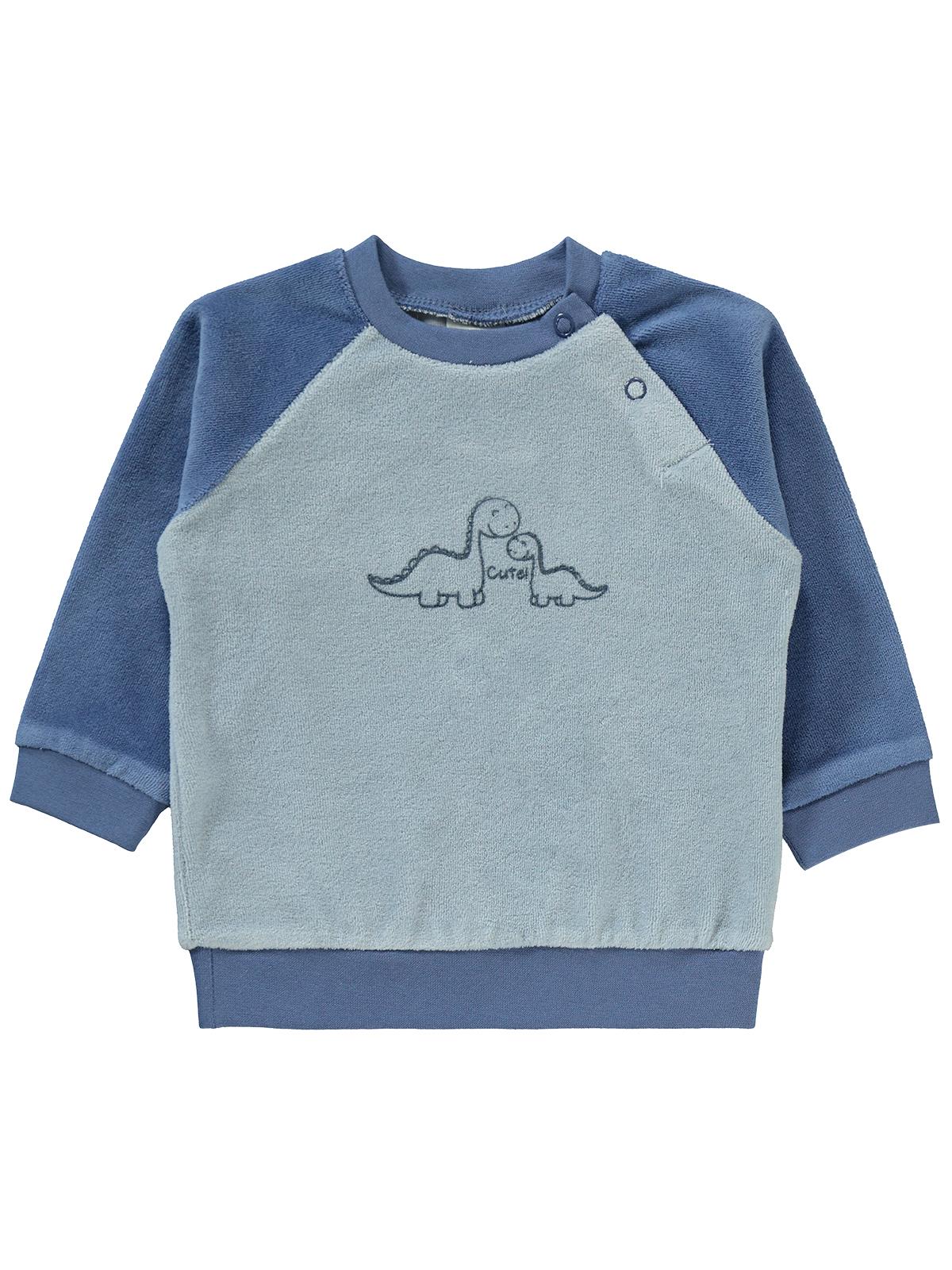 Civil Baby Dinozor Baskılı 6-18 Ay Sweatshirt - Mavi