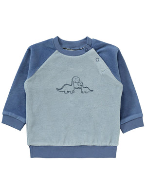 Civil Baby Dinozor Baskılı 6-18 Ay Sweatshirt - Mavi