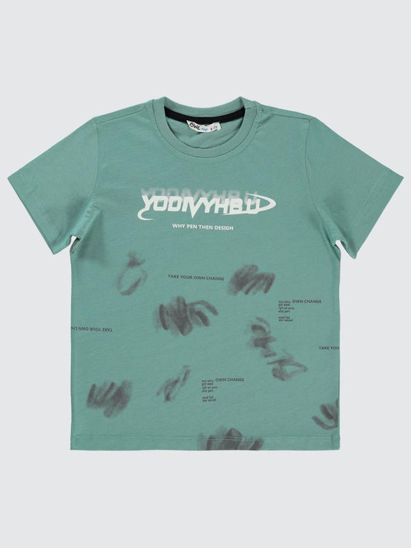 Civil Boys Adorıser Baskılı 10-13 Yaş Tişört - Yeşil