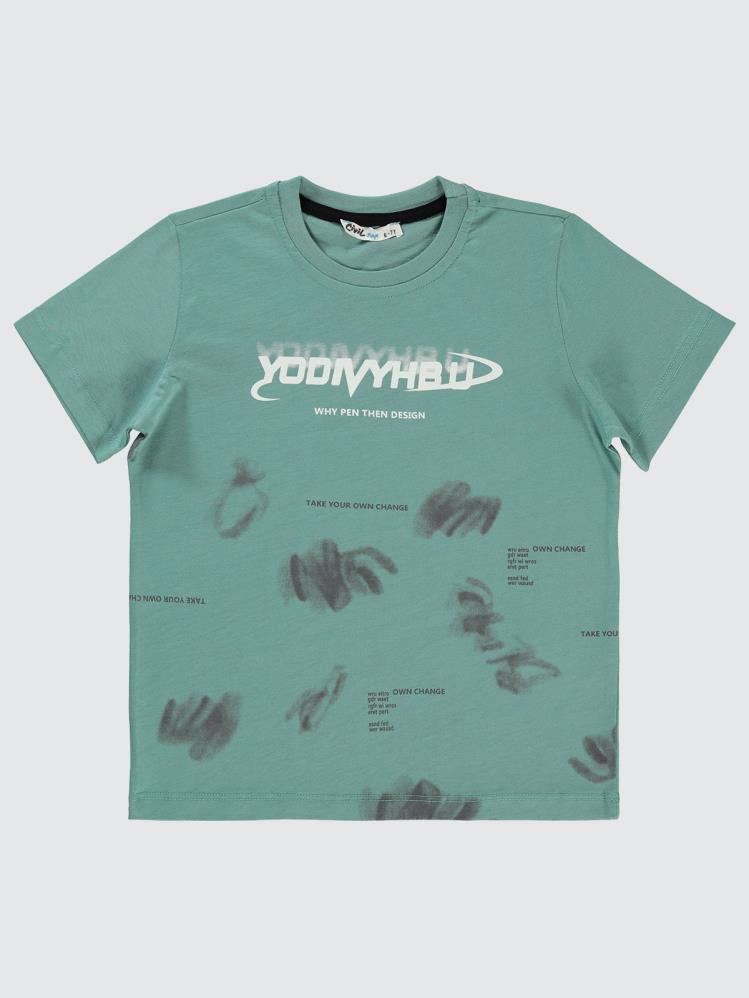 Civil Boys Adorıser Baskılı 6-9 Yaş Tişört - Yeşil