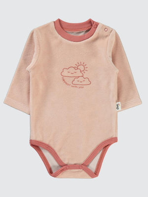 Civil Baby Bulut Baskılı 1-18 Ay Çıtçıtlı Badi - Pudra