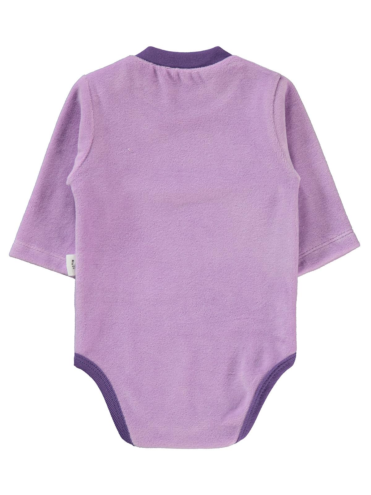 Civil Baby Bulut Baskılı 1-18 Ay Çıtçıtlı Badi - Lila
