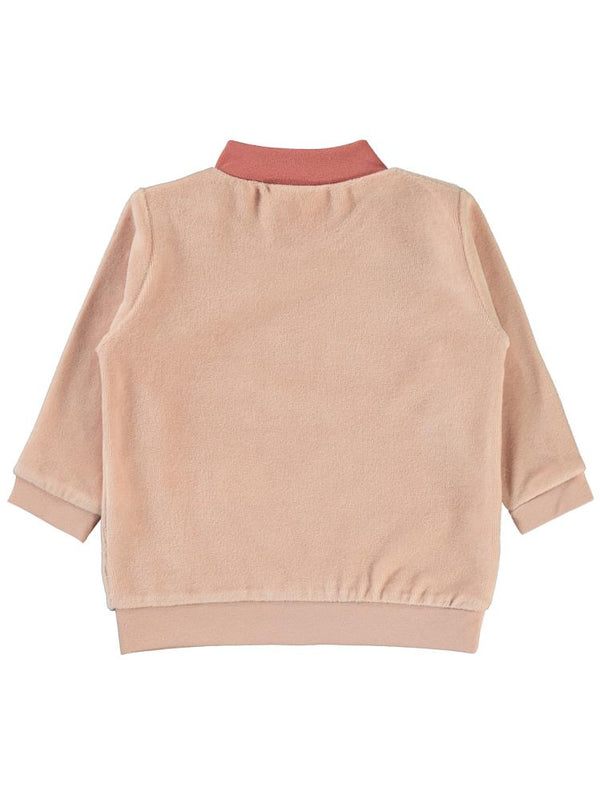 Civil Baby Bulut Baskılı Boğazlı 6-18 Ay Sweatshirt - Pudra