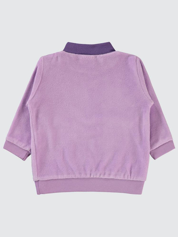 Civil Baby Bulut Baskılı Boğazlı 6-18 Ay Sweatshirt - Lila