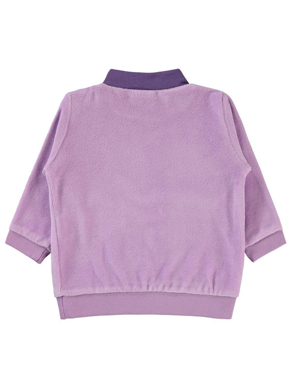 Civil Baby Bulut Baskılı Boğazlı 6-18 Ay Sweatshirt - Lila