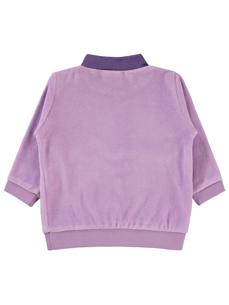 Civil Baby Bulut Baskılı Boğazlı 6-18 Ay Sweatshirt - Lila