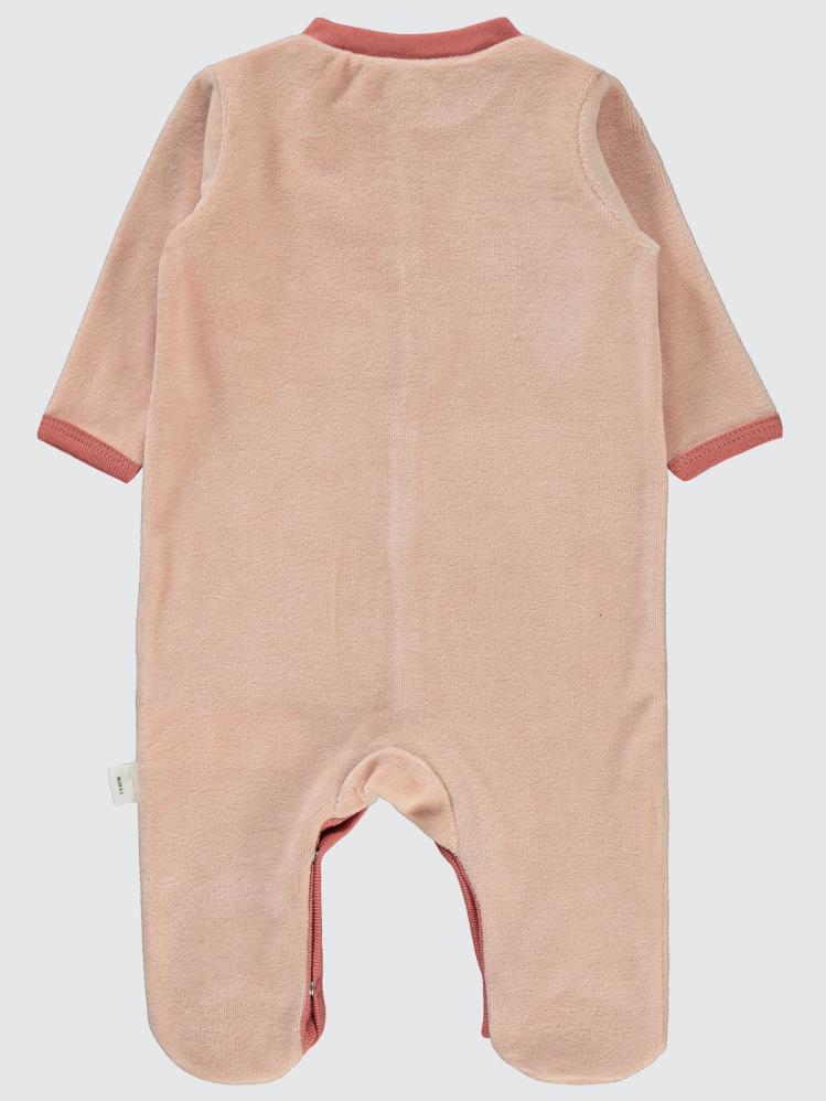 Civil Baby Bulut Baskılı Patikli 1-6 Ay Tulum - Pudra