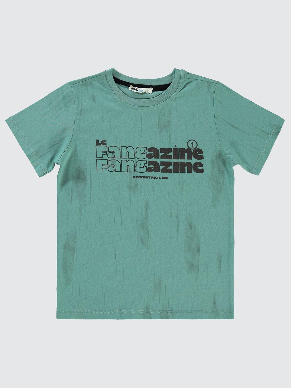 Civil Boys Fangazine Baskılı 10-13 Yaş Tişört - Yeşil