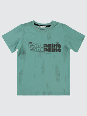 Civil Boys Fangazine Baskılı 10-13 Yaş Tişört - Yeşil
