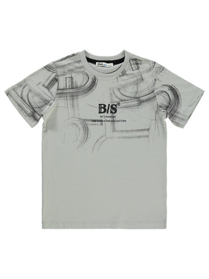 Civil Boys Bs Çizim Baskılı 6-9 Yaş Tişört - Ekru