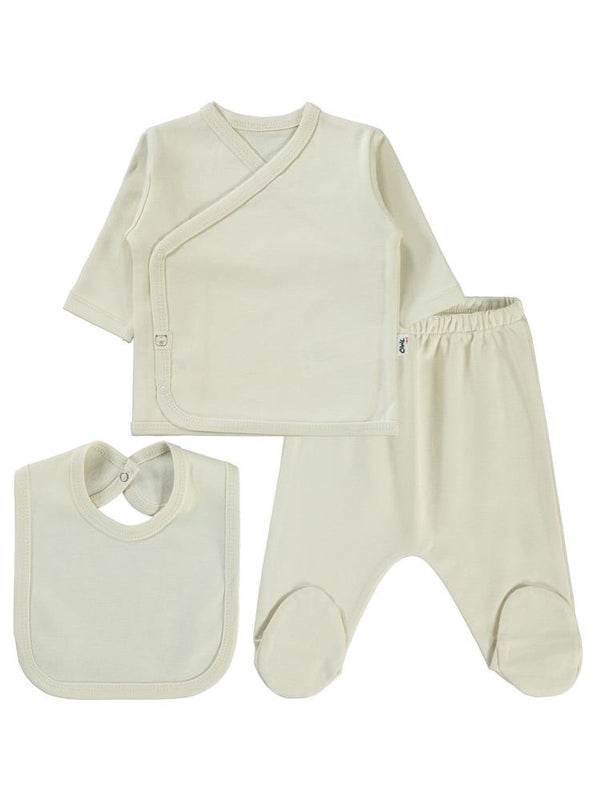 Civil Baby 3'Lü Basic 0-1 Ay Zıbın Takımları - Bej