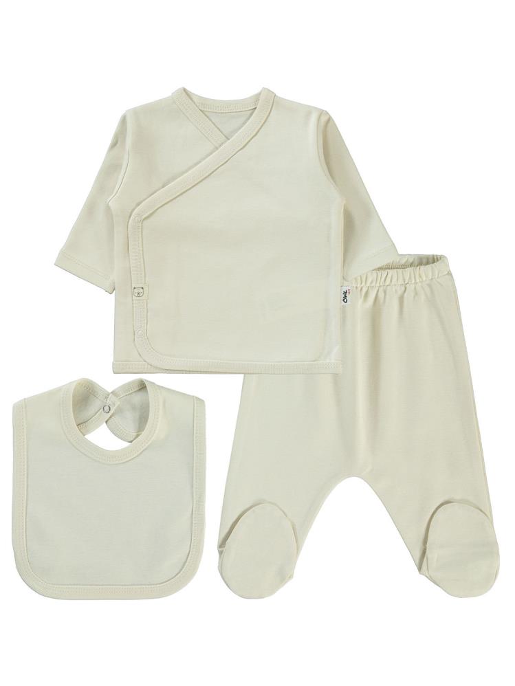 Civil Baby 3'Lü Basic 0-1 Ay Zıbın Takımları - Bej