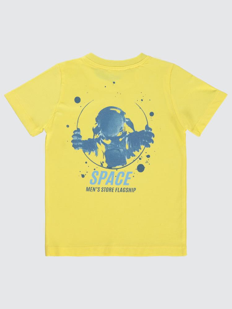 Civil Boys Space Store Baskılı 2-5 Yaş Tişört - Sarı
