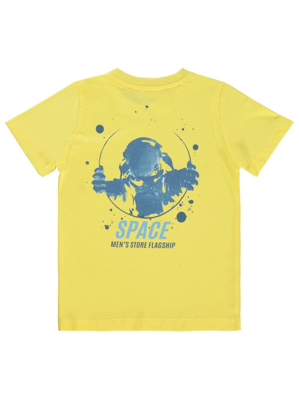 Civil Boys Space Store Baskılı 2-5 Yaş Tişört - Sarı