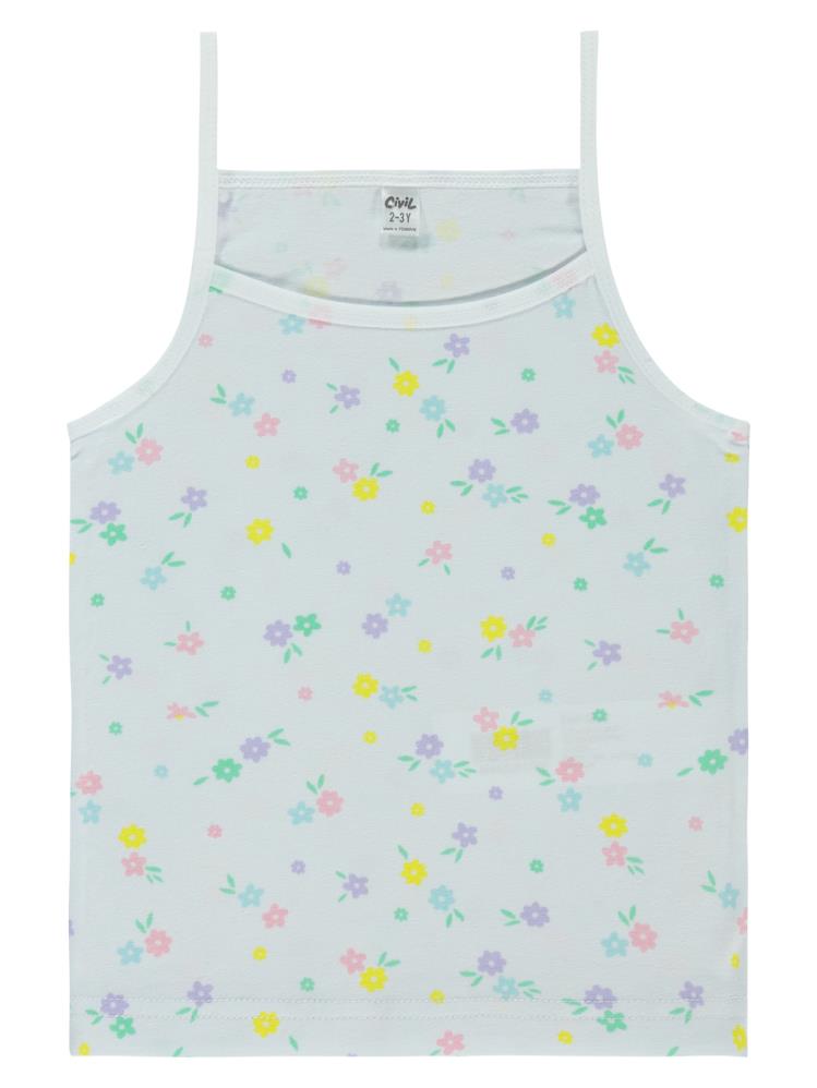 Civil Girls Çiçek Empirme Desen 2-10 Yaş İç Çamaşır Takım