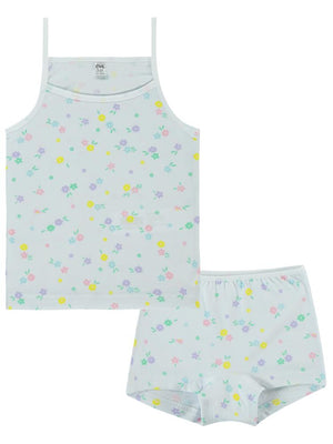 Civil Girls Çiçek Empirme Desen 2-10 Yaş İç Çamaşır Takım