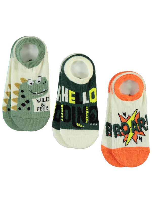 Civil Boys Dino 3'lü 2-12 Yaş Erkek Babet Çorap