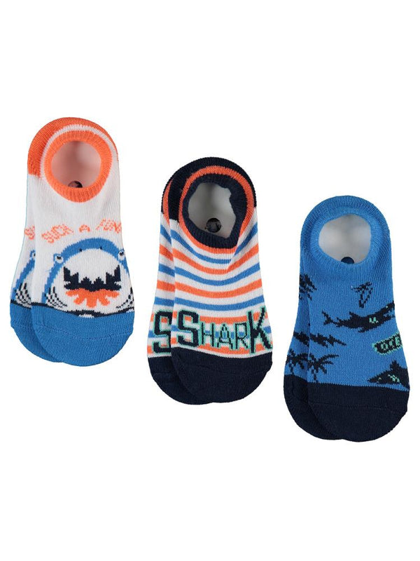 Civil Boys Shark 3'lü 2-12 Yaş Erkek Babet Çorap