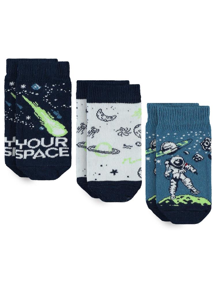 Civil Boys Your Space 3'lü 2-12 Yaş Erkek Patik Çorap