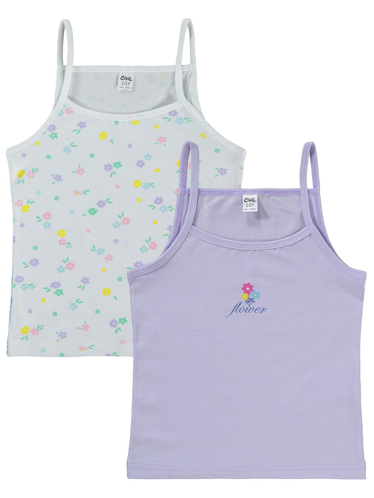 Civil Girls Çiçek 2-10 Yaş 2'li Atlet Set