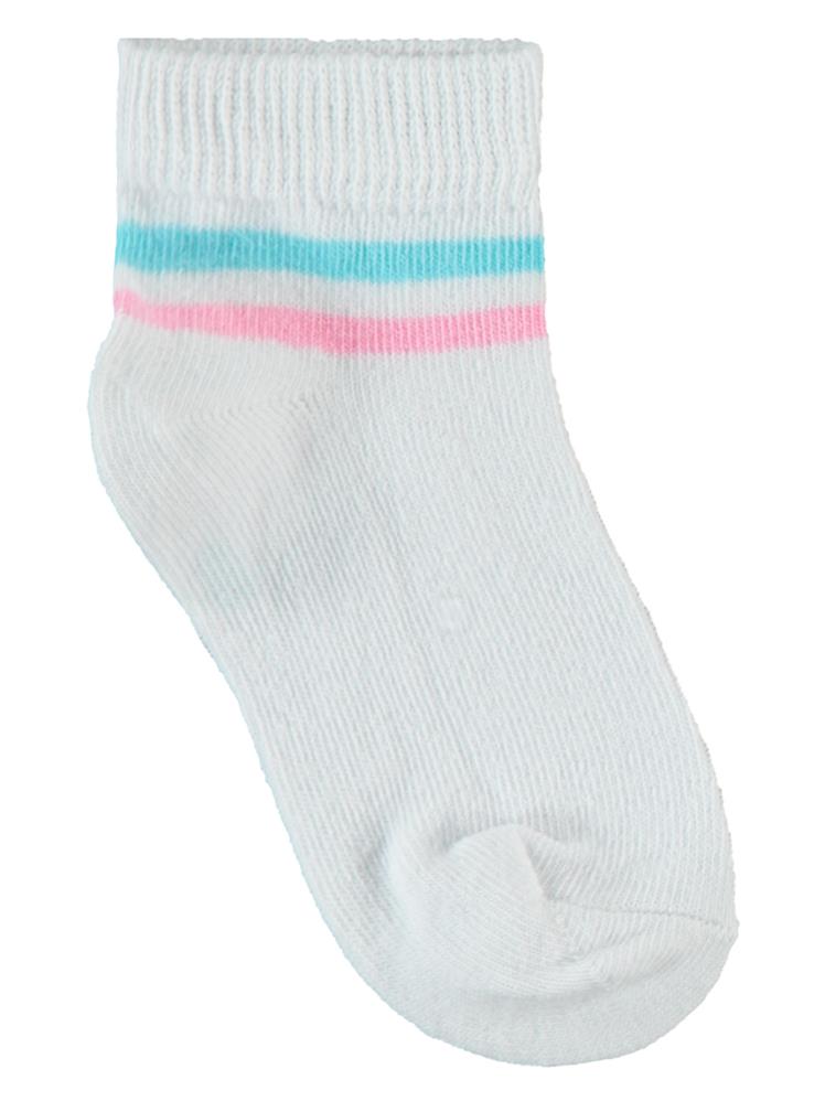 Civil Girls Basic Çizgili 3'lü 2-12 Yaş Kız Patik Çorap