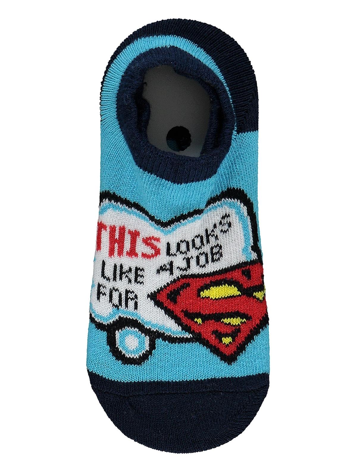 Süperman 2-12 Yaş Erkek Babet Çorap