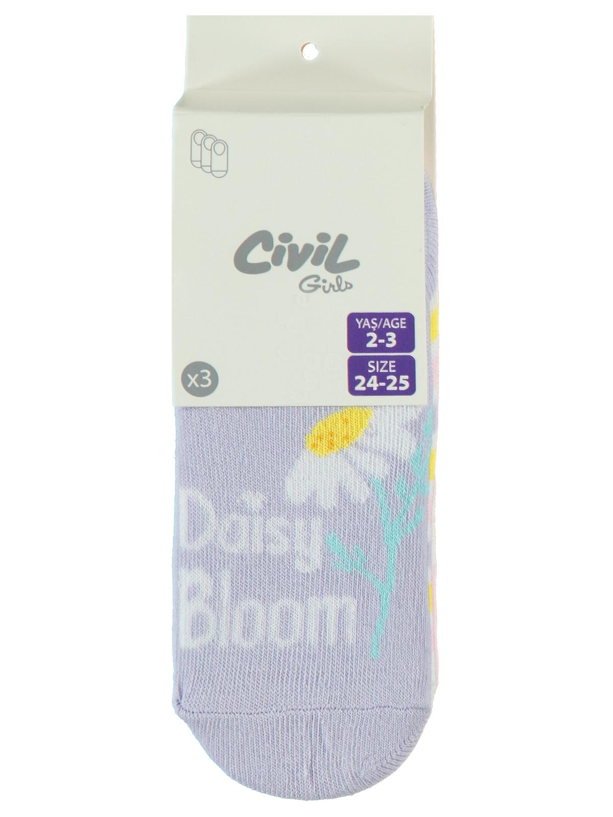 Civil Girls Daisy 3'lü 2-12 Yaş Kız Babet Çorap
