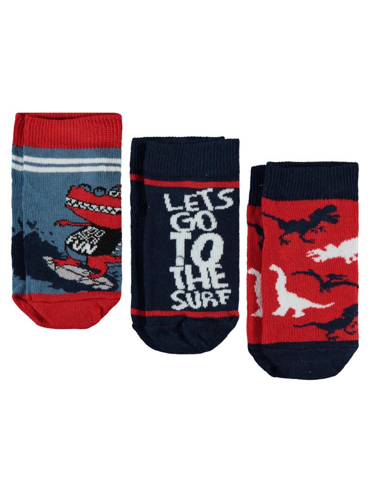 Civil Boys Dinazor Surf 3'lü 2-12 Yaş Erkek Patik Çorap