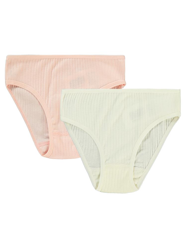 Civil Girls Kız Çocuk 2'li Külot Set 2-10 Yaş - Ekru